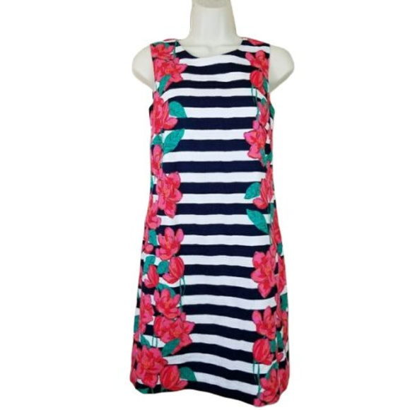 Vineyard Vines Magnolia Striped Shift Dress – Size 4 - Picture 1 of 5
